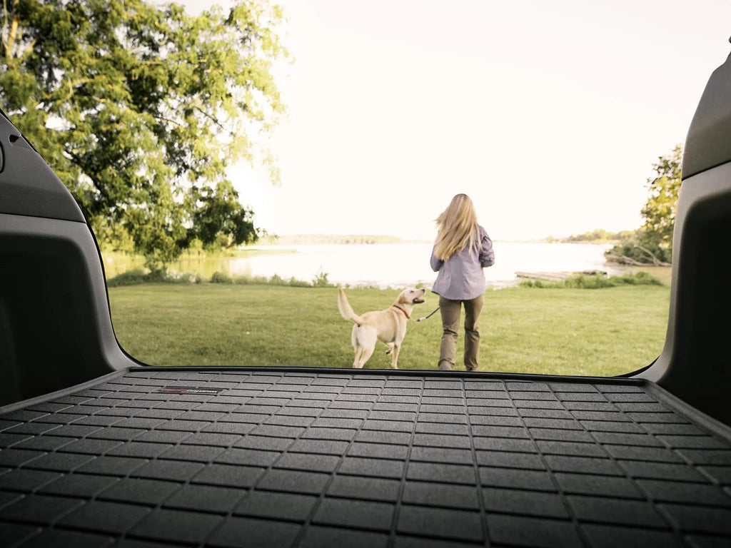 WeatherTech Cargo Trunk Liner with Bumper Protector compatible with 2018-2024 Honda Odyssey - Behind 2nd Row Seating With Bumper Protector; Tan