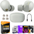 Sony WF-1000XM5 Noise Canceling Wireless Earbuds (Silver) Bundle with 2 YR Warranty