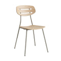 **Moderne Houten Stoel met Stalen Poten**
