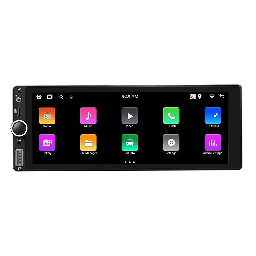 Android 13 Car Stereo Single Din Wireless Android Auto - [2+32G] 7 inch Touch Screen Radio - GPS Navigation; WiFi; Mirror Link + AHD Backup Camera and Microphone