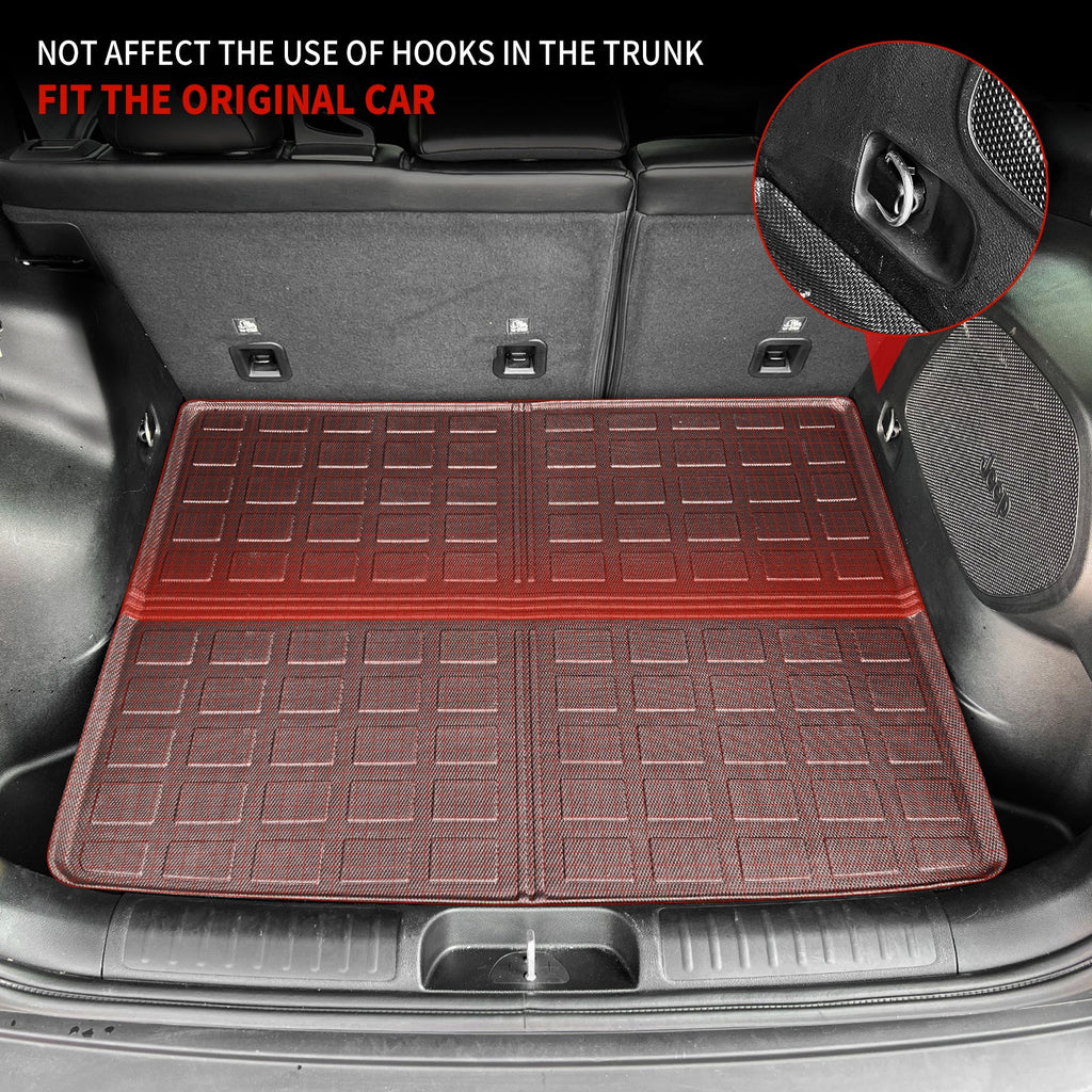 Cargo Mat Compatible with 2019-2023 Jeep Cherokee Trunk Mat Cargo Liner TPE All Weather Trunk Liner 2022 Cherokee Accessories (Trunk Mat)