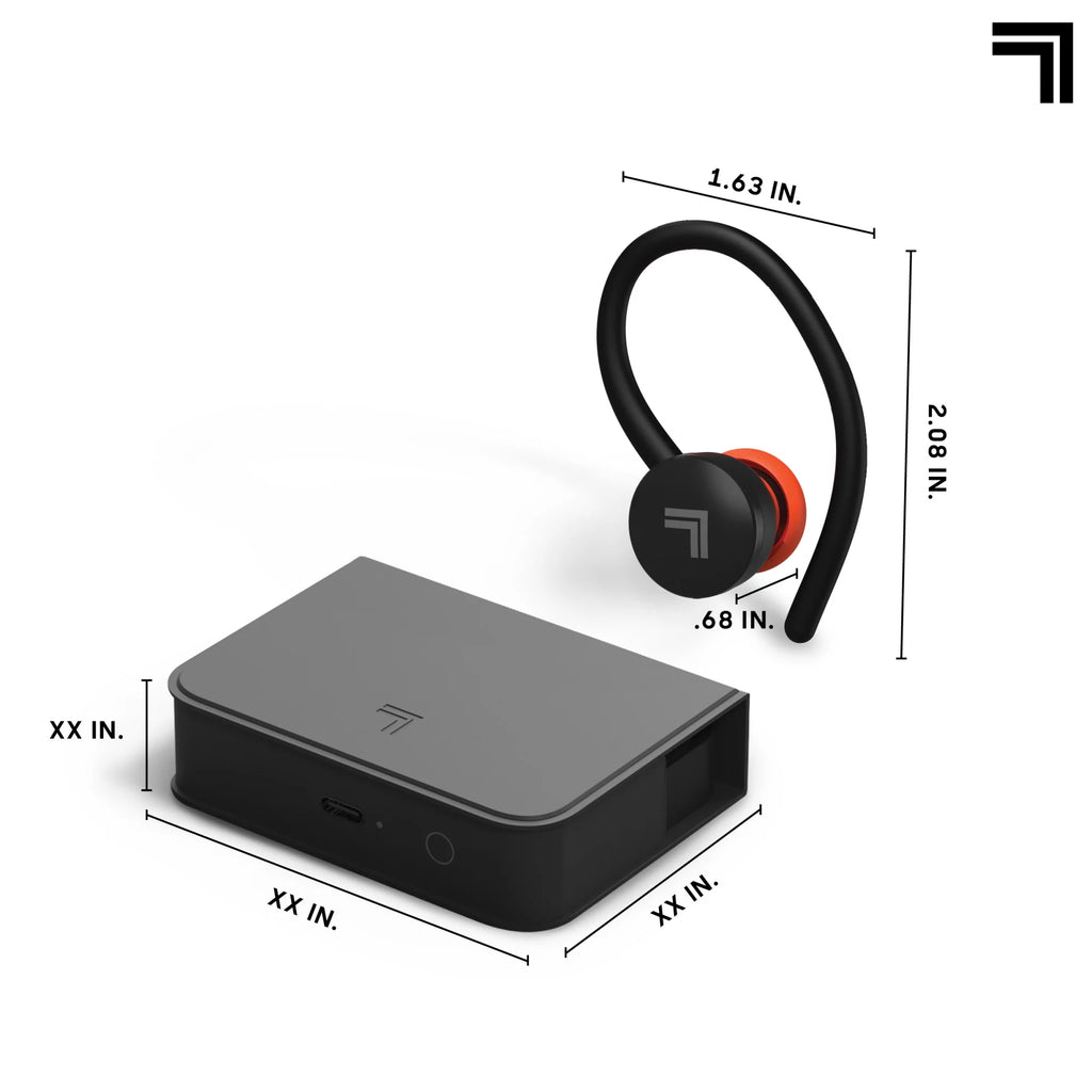 Sharper Image® SoundHaven® Sport True Wireless Bluetooth Earbuds with Qi Charging Case; Black