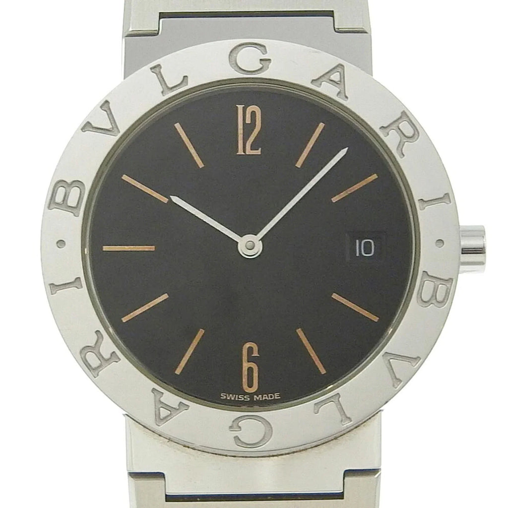 Pre-Owned Bvlgari BVLGARI Watch BB33SS Stainless Steel Quartz Analog Display Black Dial Bulgari Men's I220823033 (Fair)