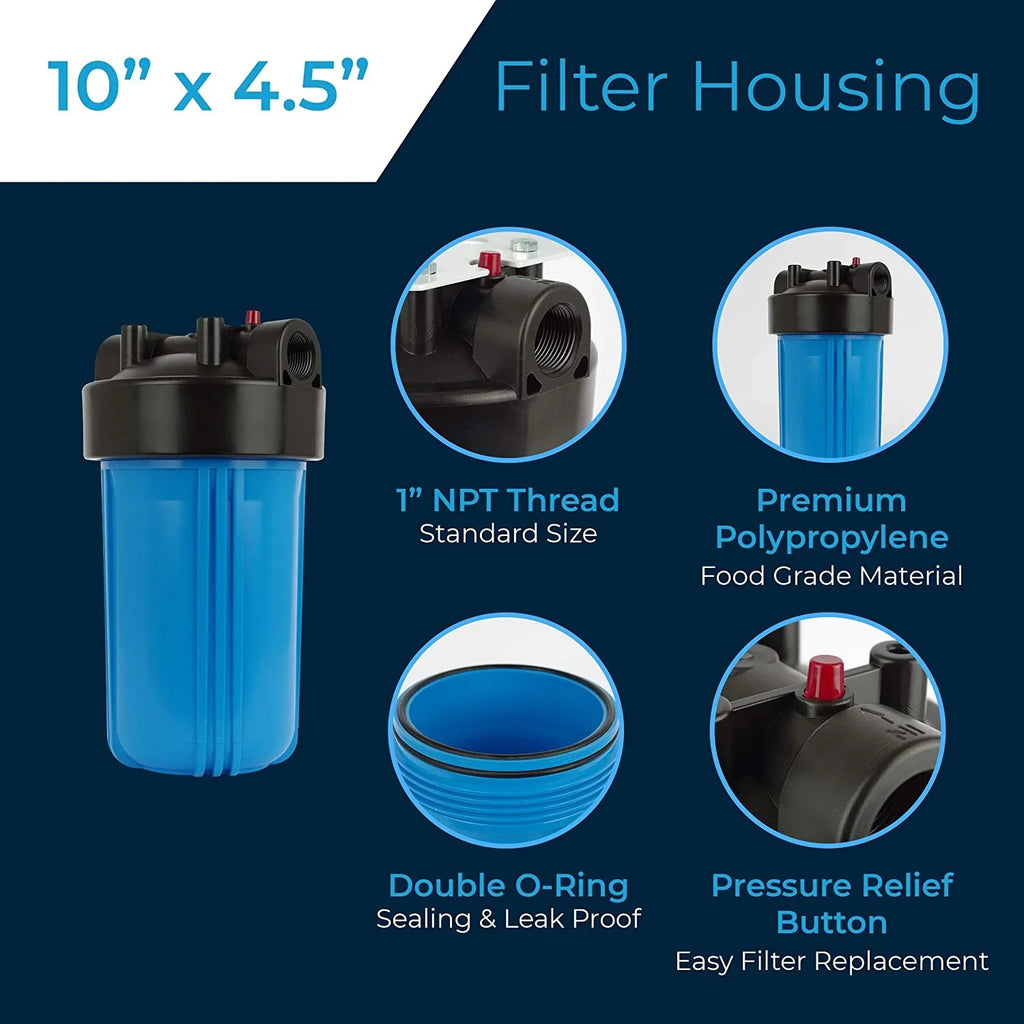 Filter Housing 10X4.5/10 foot / X 4.5" / 10 BB / 150469; 1" NPT