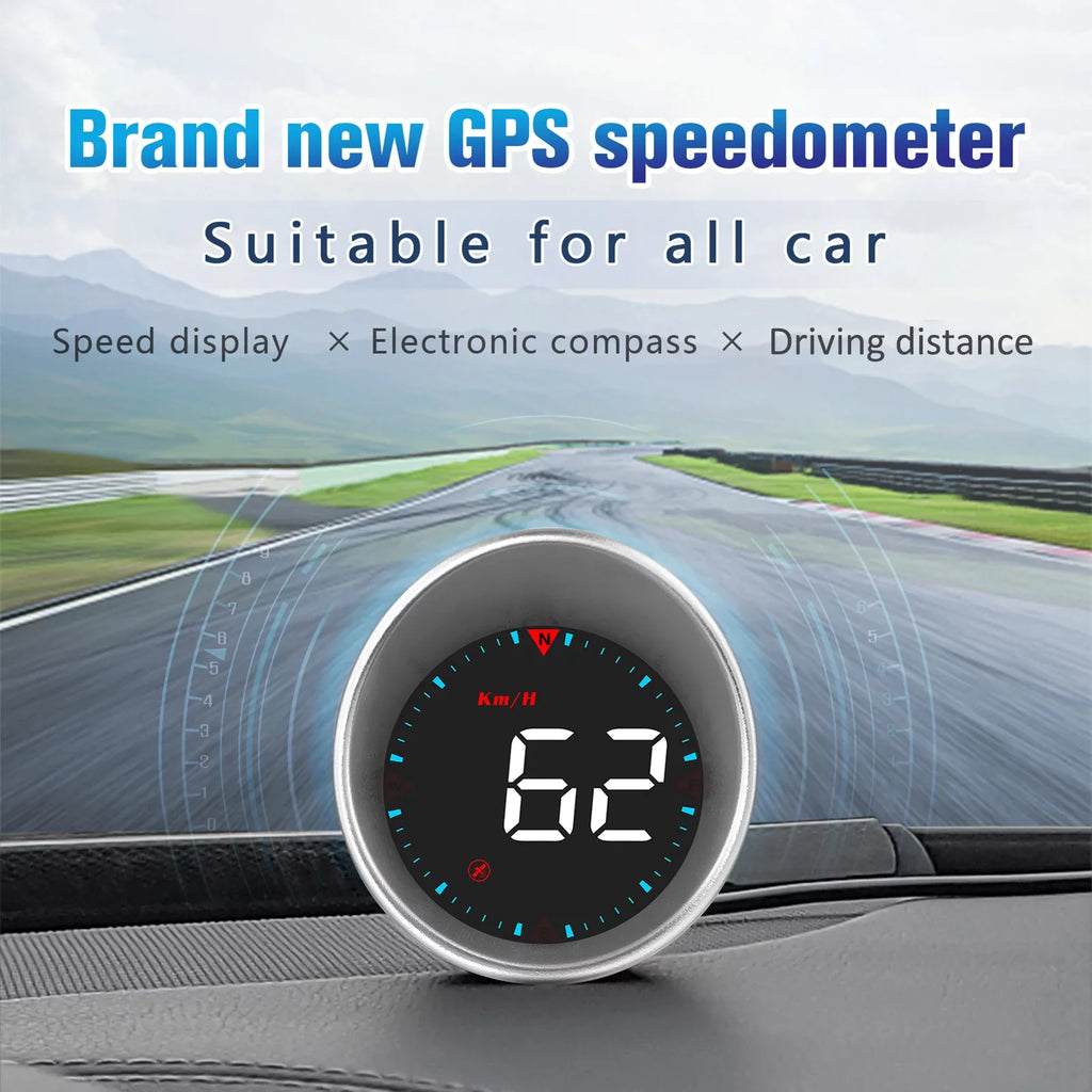 Htovila Car Car Head-up Display Digital Speedometer Display Driving Mileage; Compass Angle; Overspeed and Fatigue Driving