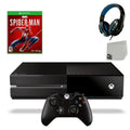 Microsoft Xbox One Original 500GB Gaming Console Black Headset With Spider-Man Game BOLT AXTION Bundle Used
