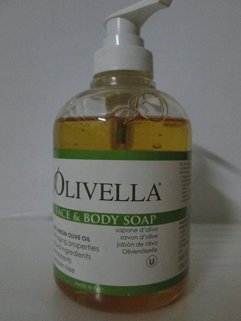 Olivella Virgin Olive Oil Face and Body Liquid Soap 10.14 oz Pack of 4