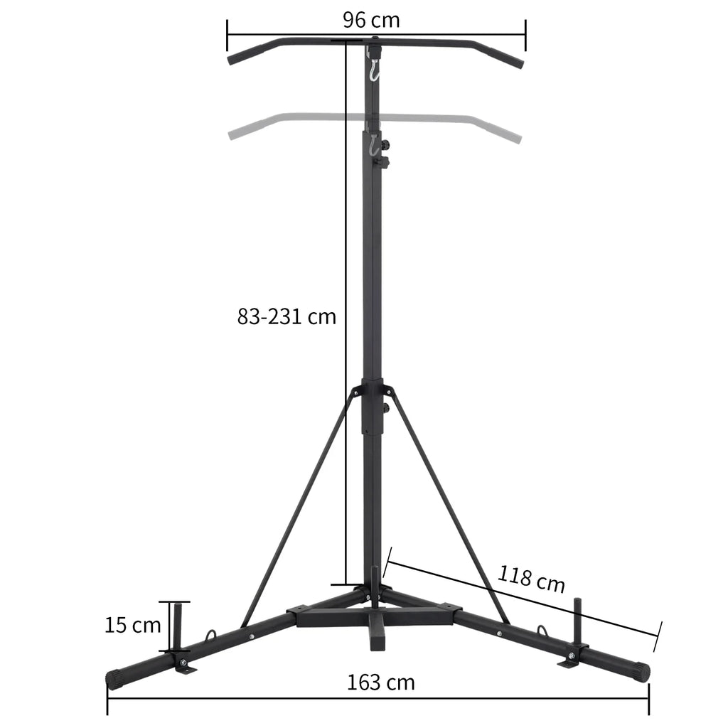 BENTISM Free Standing Foldable Boxing Bag & Chin Pull Up Bar Stand Punching Bracket