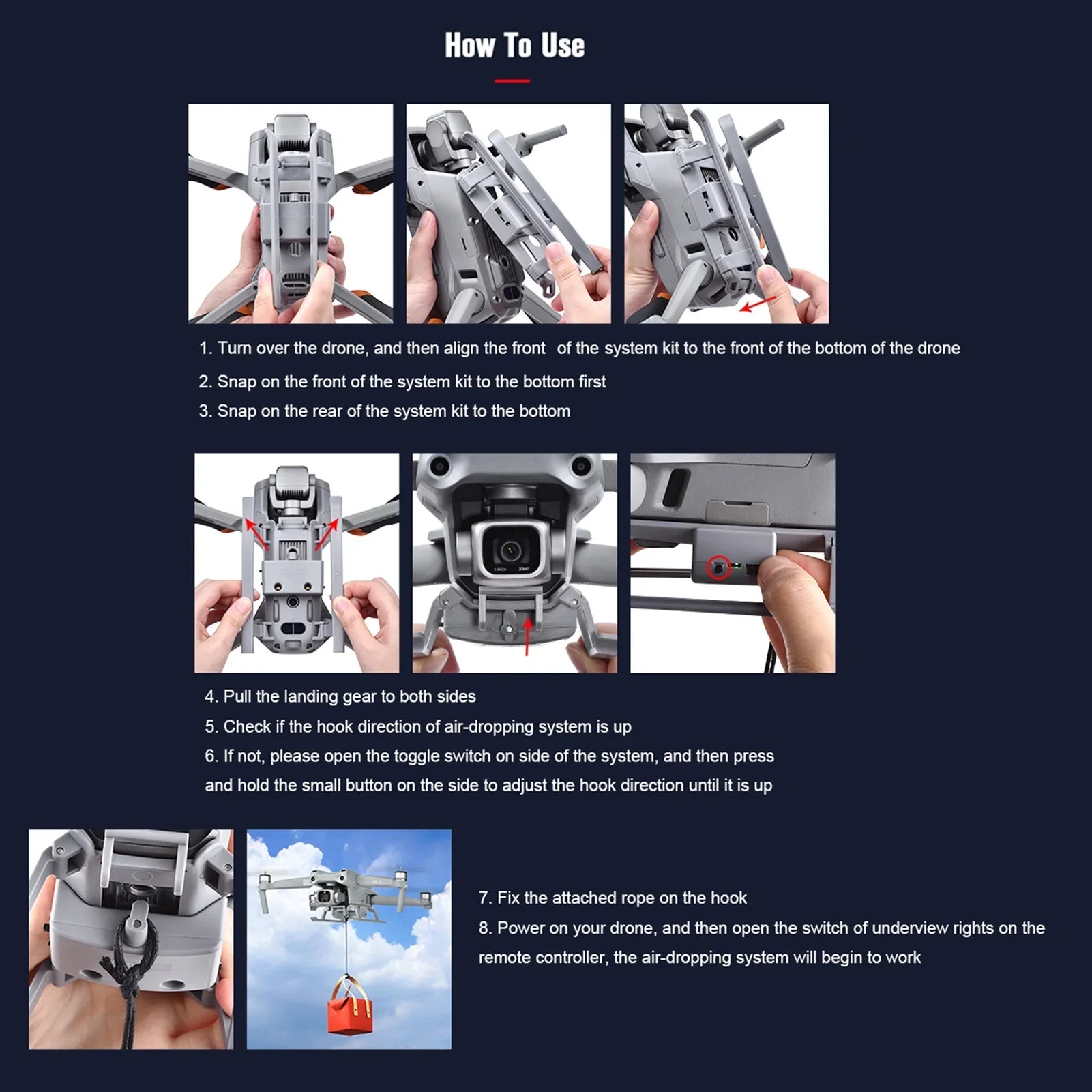 Nebublu Transport Dispenser;Drop Compatible With Air 2s/ Mavic 2 Bait Compatible With Air Bait Payload Mavic Air And Drop Compatible With Air 2s/ Professional And Drop Air 2 Huiop