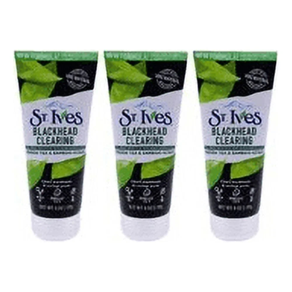 St. Ives Blackhead Clearing Scrub - Green Tea - Pack of 3 Scrub; 6 oz