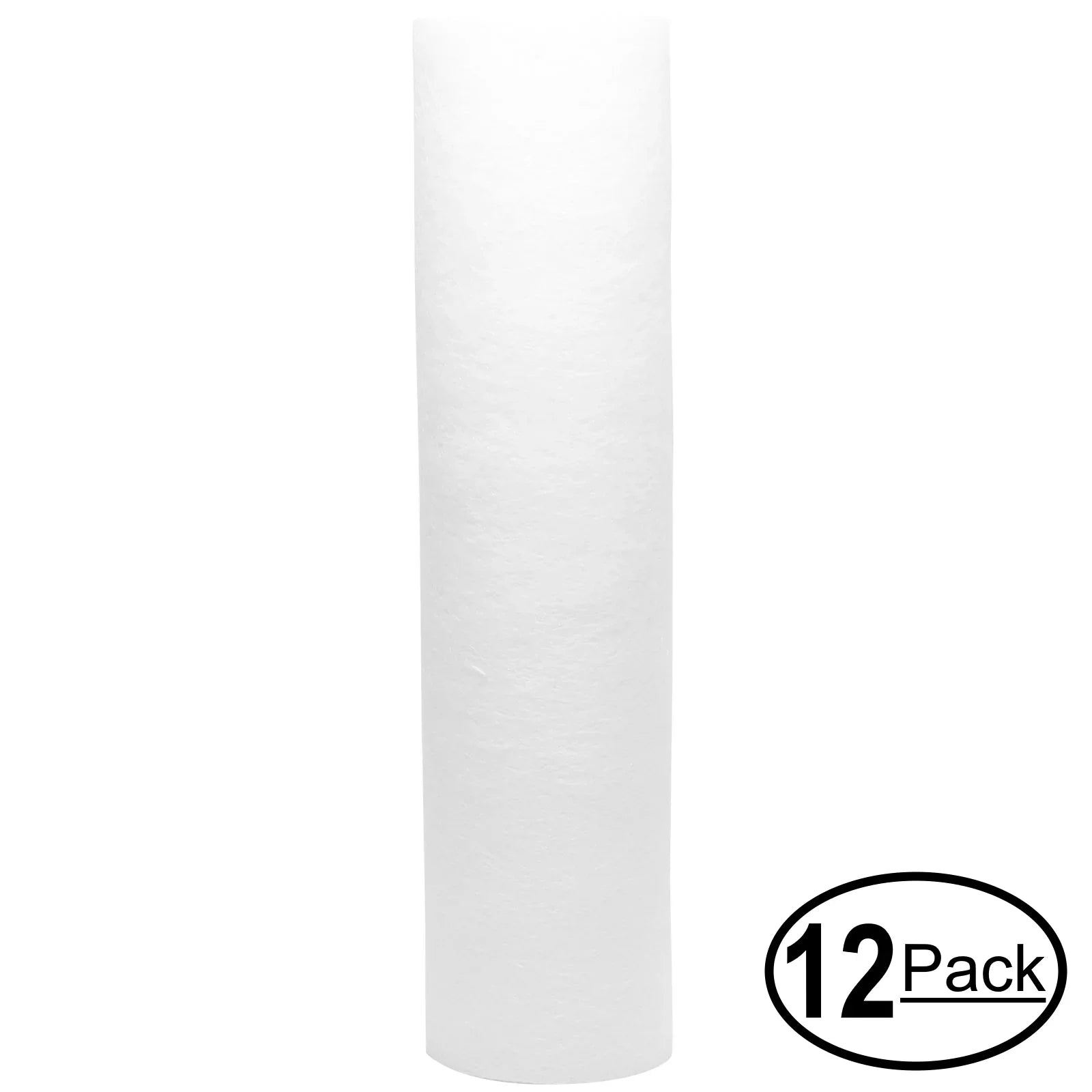 12-Pack Replacement for MaxFluid 103445 Polypropylene Sediment Filter - Universal 10-inch 5-Micron Cartridge for MaxFluid 2 Stage Whole house filter - Denali Pure Brand