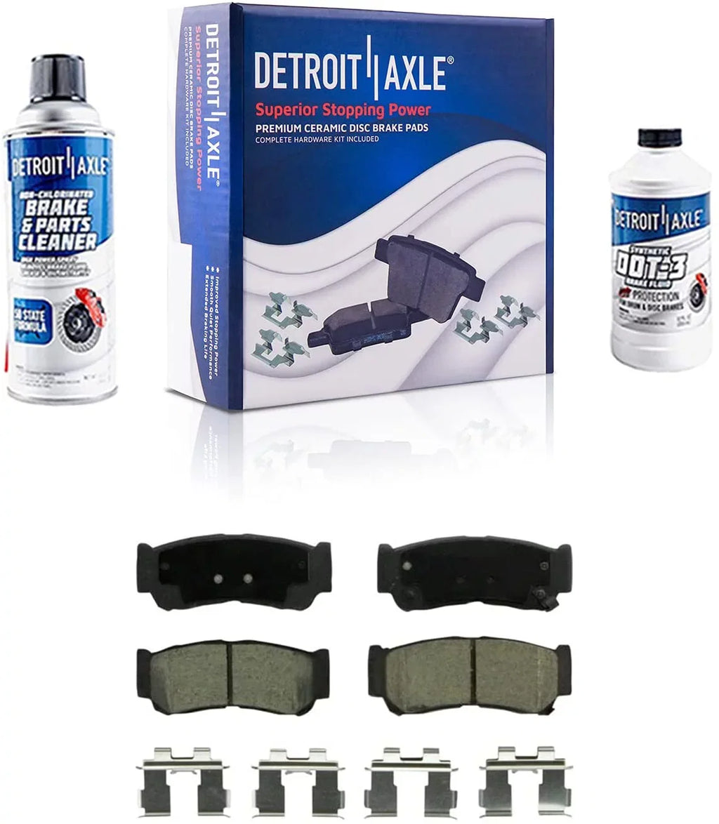 Detroit Axle - Brake Pads for 2007 2008 2009 Hyundai Santa Fe Front and Rear Ceramic Brake Pads w/Hardware Replacement Brakes