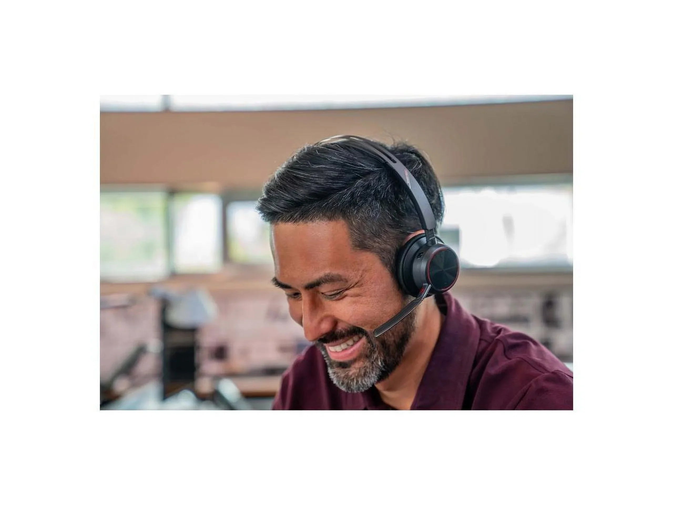 Poly Voyager Focus 2 USB-A Bluetooth Stereo Headset - Siri; Google Assistant - Stereo - USB Type A - Wired/Wireless - Bluetooth - 298.6 ft - 20 Hz - 20 kHz - On-ear; Over-the-head - Binaural - Supr...