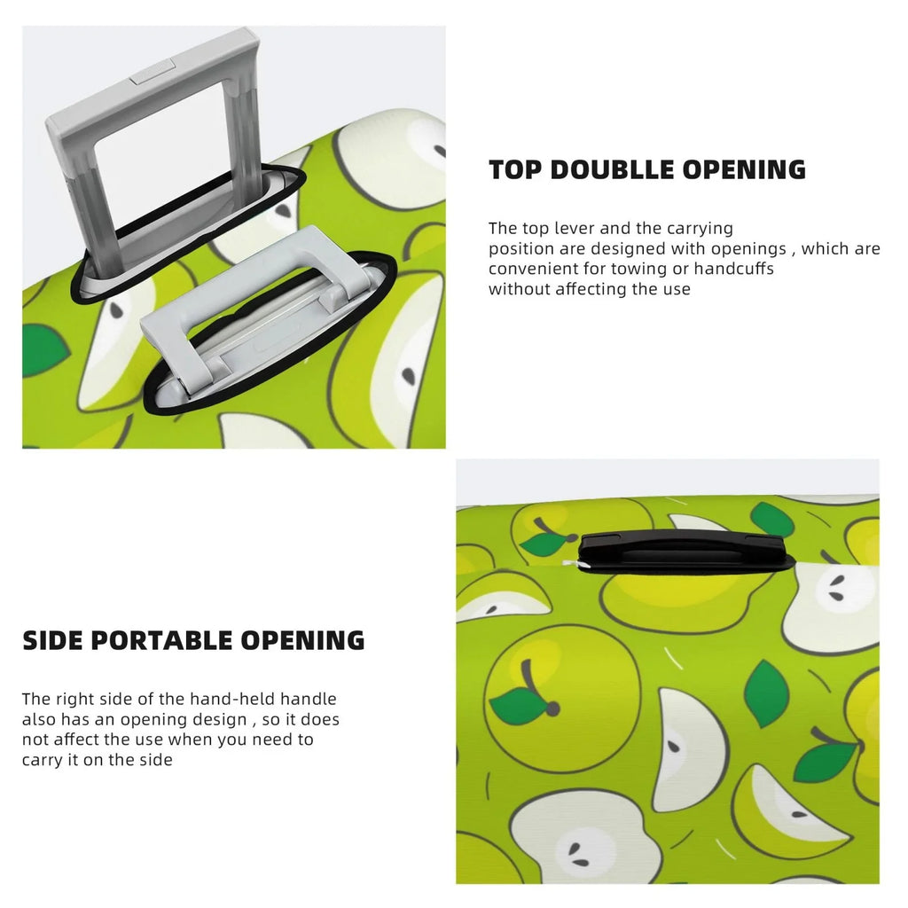 Junzan Green Apple Print Washable Luggage Cover - Fashion Suitcase Protector Fits 18-32 cm Luggage