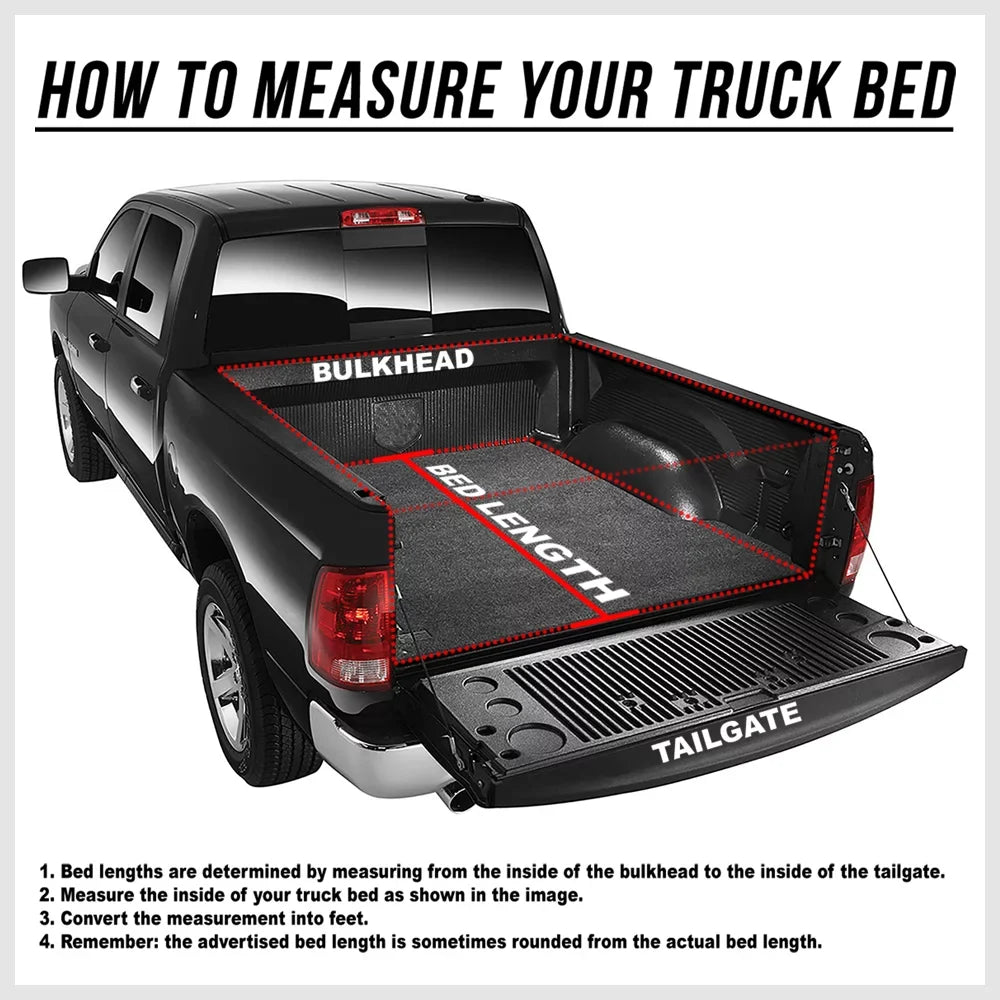 Short Bed Truck Tonneau Cover 5Ft Soft Tri-Fold Fleetside for 19-21 Ford Ranger