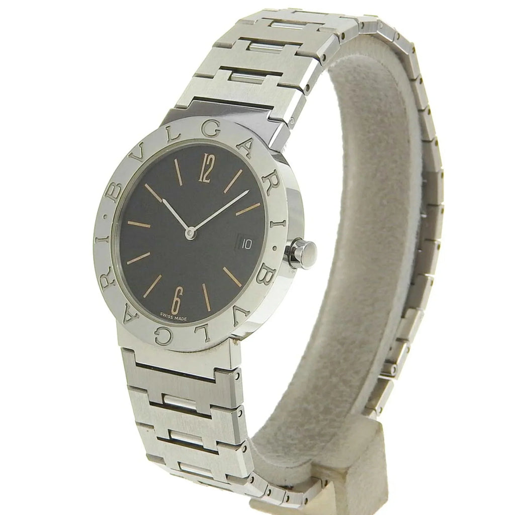 Pre-Owned Bvlgari BVLGARI Watch BB33SS Stainless Steel Quartz Analog Display Black Dial Bulgari Men's I220823033 (Fair)