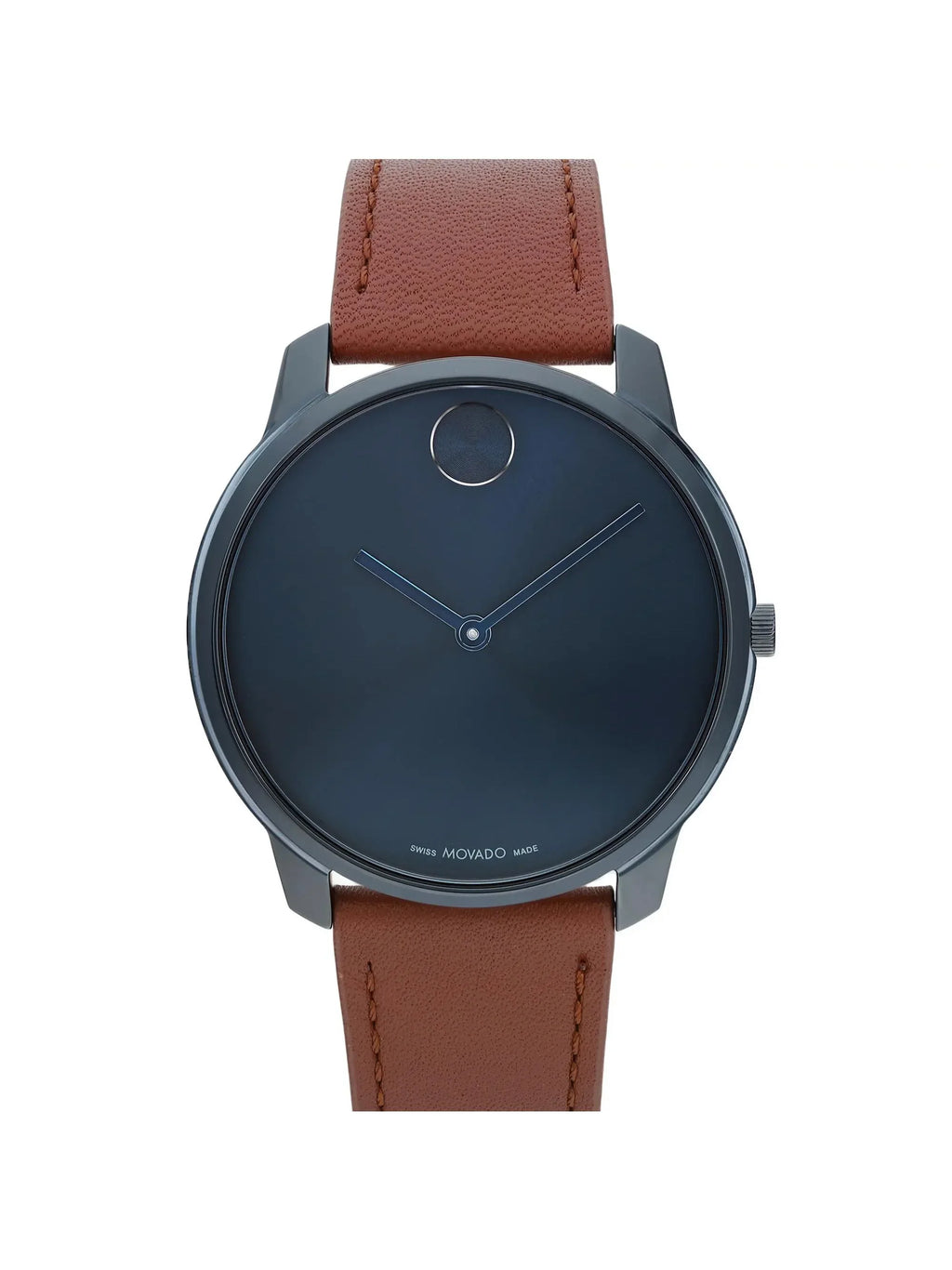 New Movado BOLD Thin 42mm PVD Steel Blue Dial Quartz Men Watch 3600830