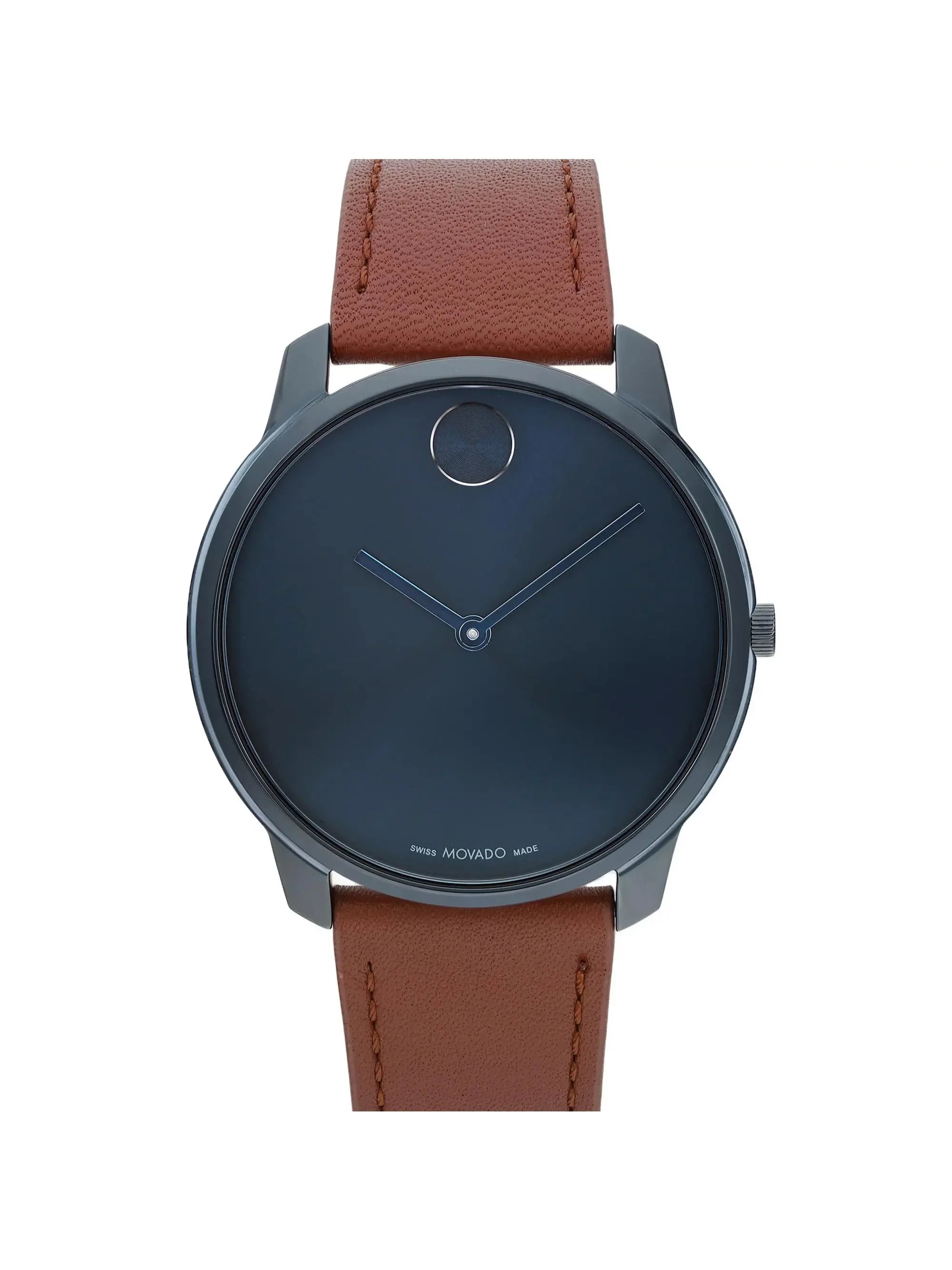 New Movado BOLD Thin 42mm PVD Steel Blue Dial Quartz Men Watch 3600830