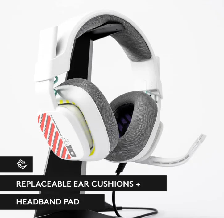 Restored Logitech Astro A10 Gen 2 Wired Headset for PlayStation/PC (White)( Like New) (Refurbished)