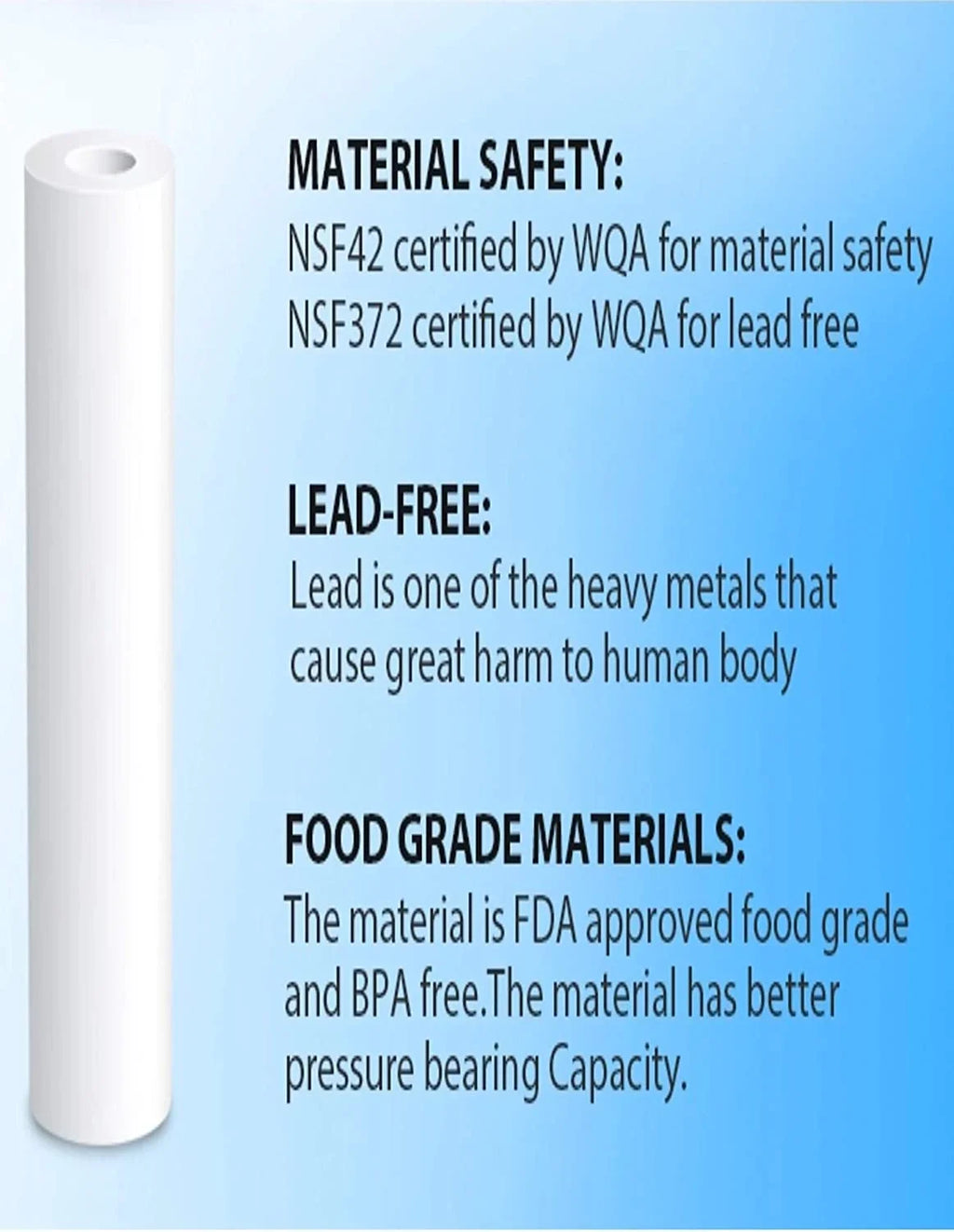 Pentek C1-20 Compatible Carbon-Impregnated Filter Cartridge; 20" x 2-1/2; 5 Micr