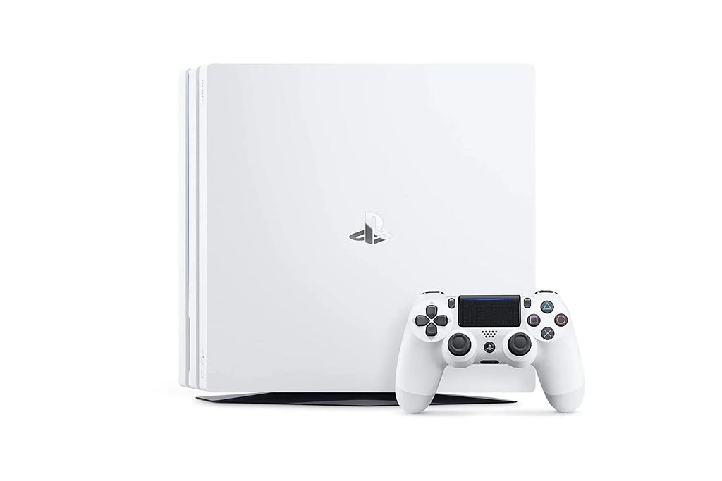 Sony PlayStation 4 Pro 1TB Only White Gaming Console with Gaming Head Set BOLT AXTION Bundle Like New