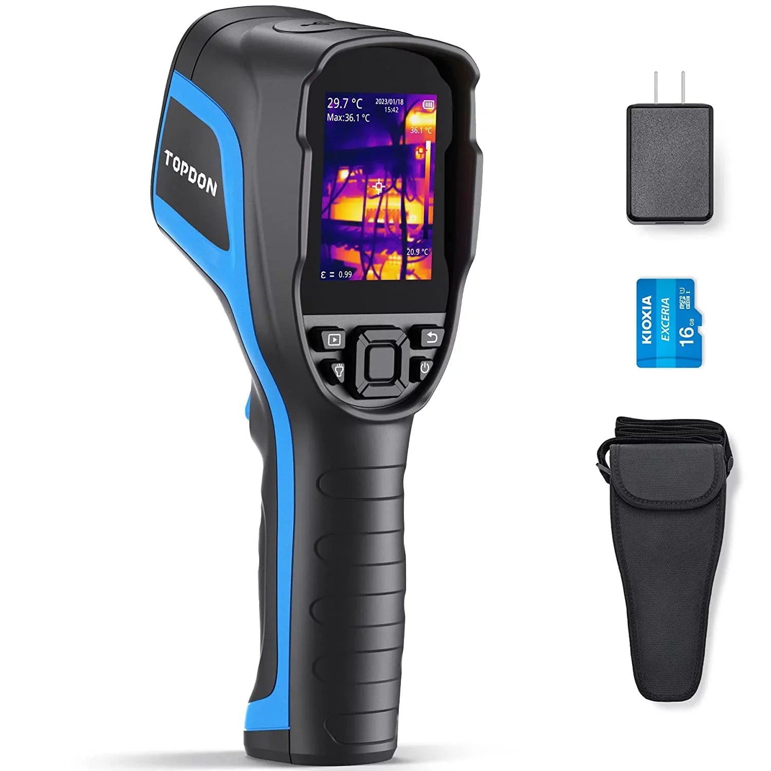 Thermal Imaging Camera; TOPDON TC004 256 x 192 IR High Resolution 12-Hour Battery Life Thermal Camera Handheld Infrared Camera