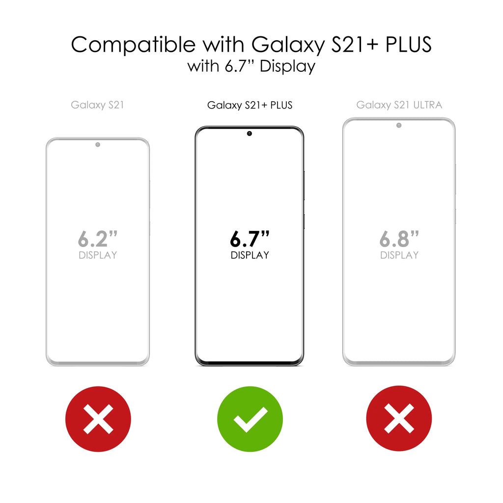 DistinctInk Clear Shockproof Hybrid Case for Galaxy S21+ PLUS 5G (6.7" Screen) - TPU Bumper Acrylic Back Tempered Glass Screen Protector - Real Girls Go Scuba Diving