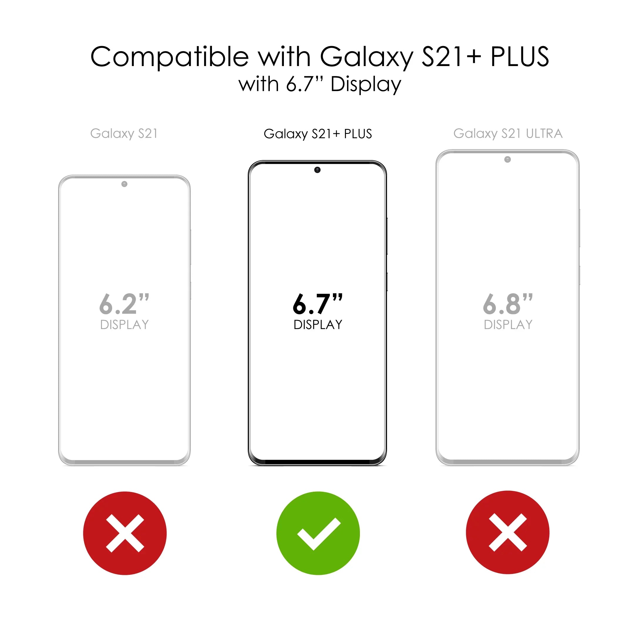 DistinctInk Clear Shockproof Hybrid Case for Galaxy S21+ PLUS 5G (6.7" Screen) - TPU Bumper Acrylic Back Tempered Glass Screen Protector - Real Girls Go Scuba Diving
