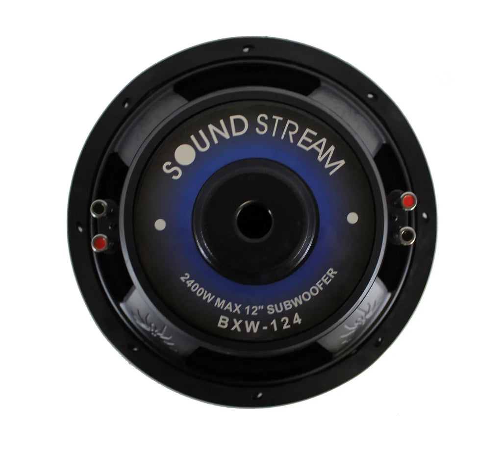 SoundStream BXW-124 2400 Watt 12” Dual 4 Car Subwoofer Speaker; Black