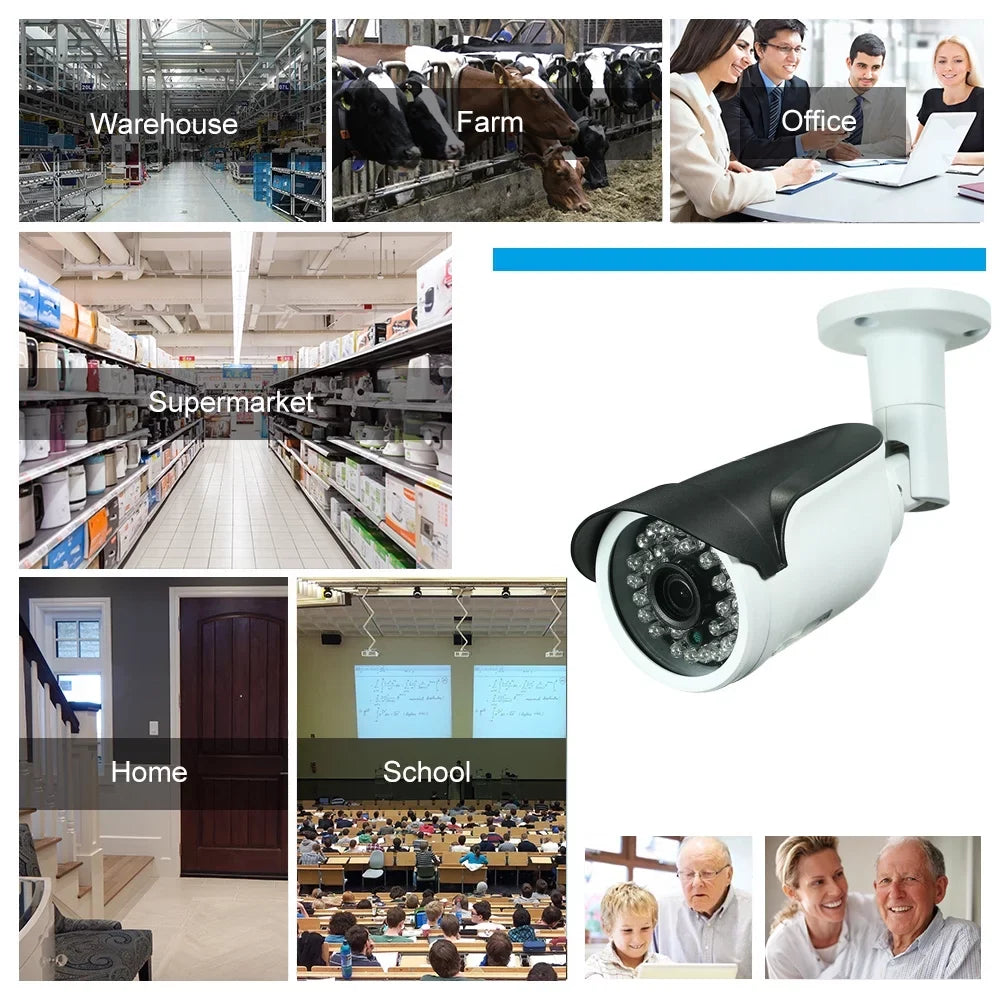 4MP HD POE IP Camera with 1080P/1440P/1520P Resolution; 1/2.7 Cam for High-Quality Imaging