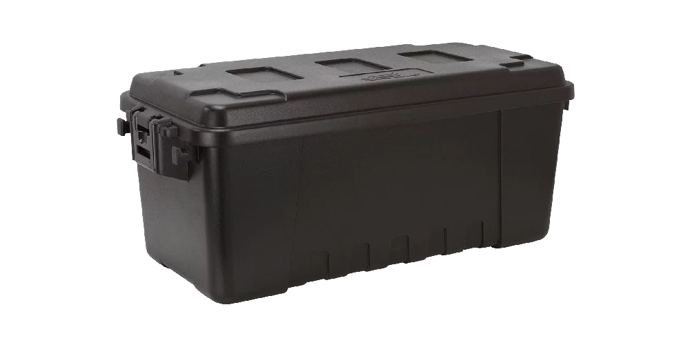 Plano Sportsman's Automotive Medium Lockable Trunk for Storage; Black