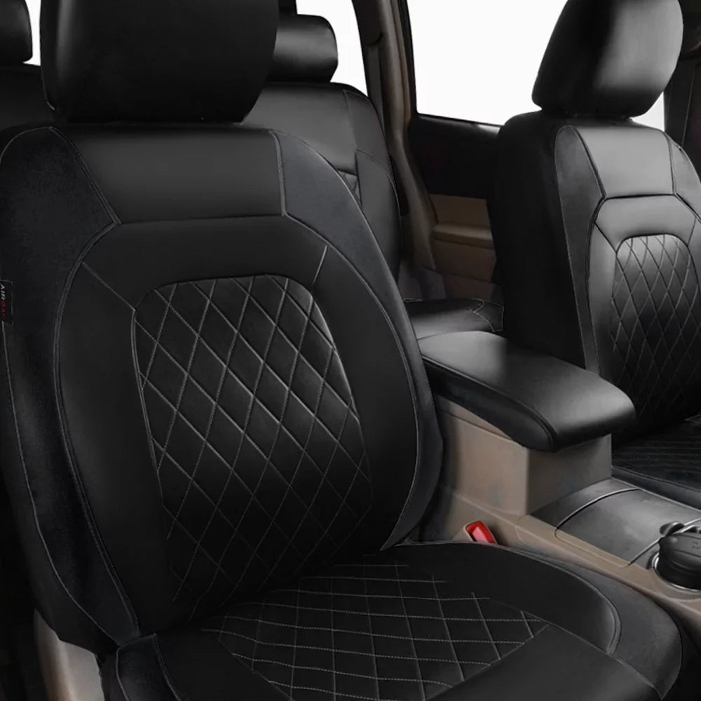 Andoe 9 Pcs Car Seat Cover; 5 Seats PU Leather Universal Seat Cover Full Set Auto Interior Accessories for Auto Trucks Van SUV