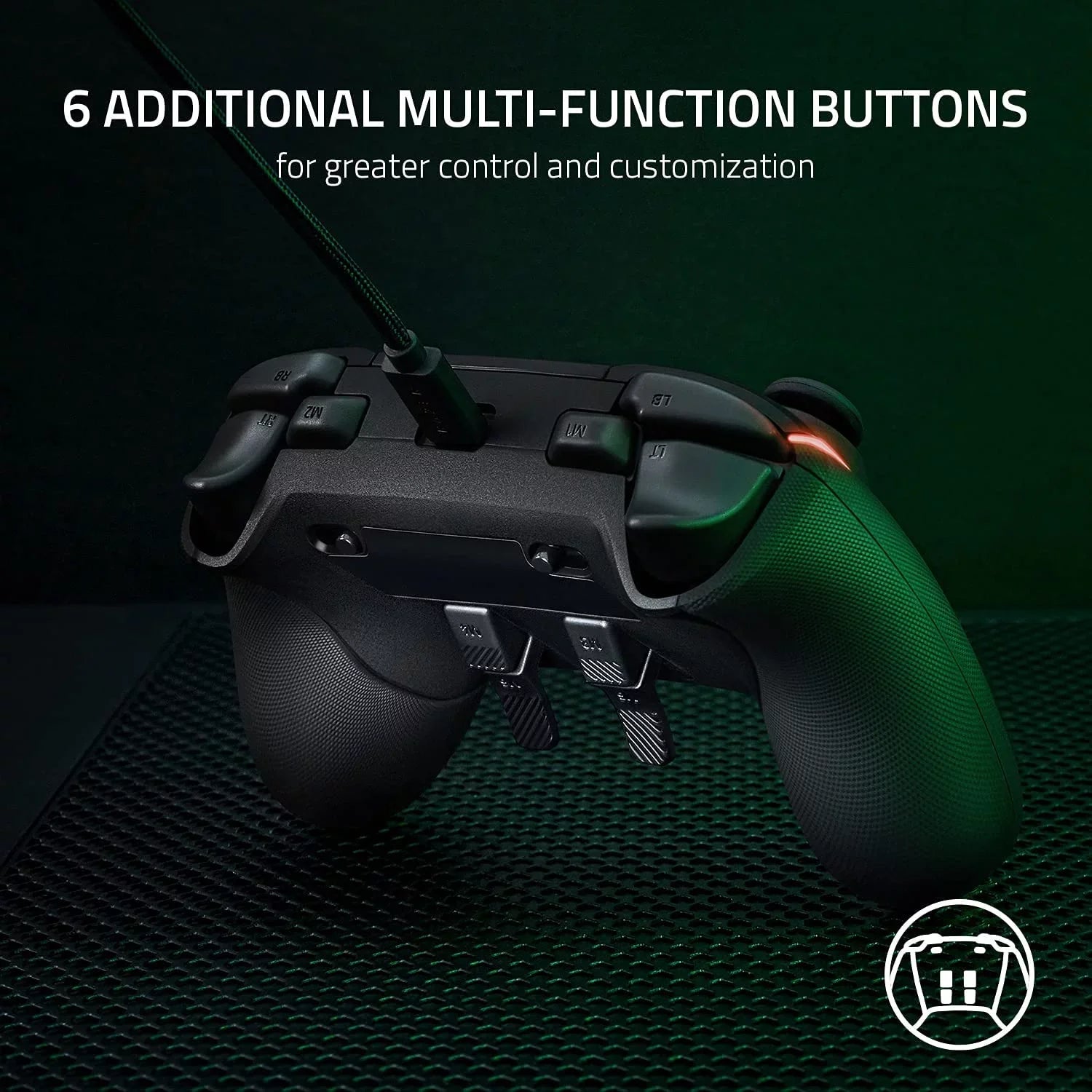 Razer - Wolverine V2 Wired Gaming Controller for Xbox Series X|S; Xbox One; PC with Remappable Front-Facing Buttons - Black With Cleaning Manual Kit Bolt Axtion Bundle Like New