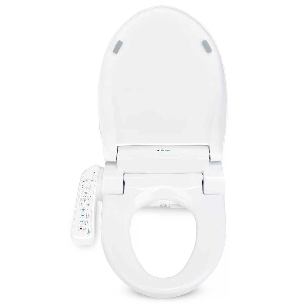 Brondell Swash SE400 Bidet Seat with Sidearm; Dryer and Stainless Steel Nozzle; Round White
