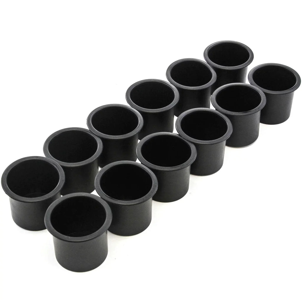 12 Cup Holder Plastic Pocket Recessed Insert Universal for Boat RV Car Truck Sofa Game Table Marine Pontoon Motorhome Camper