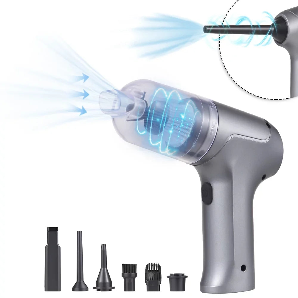 Walmeck Cordless Handheld Vacuum; 13000Pa Strong Suction; 3 in 1 Dust Buster; Air Blower; 20 Mins Runtime