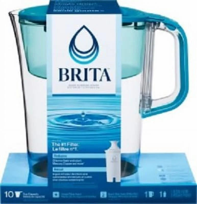 Brita 50686 Filter Pitcher + Filter; 10 Cup Capacity - Quantity 2