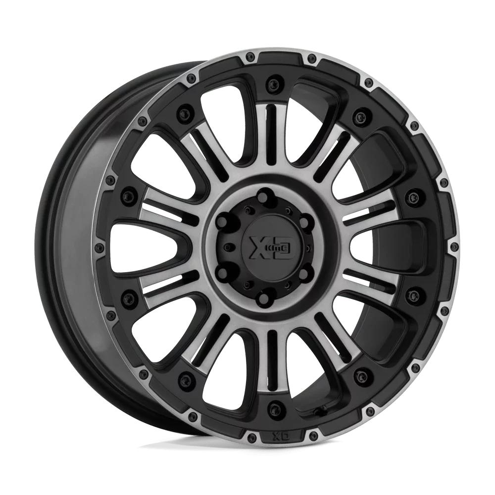 KMC Wheels HossII 20X10 8X165.10 Satin Black Mach w/ Gray Tint (-24 Mm) Wheel Rim