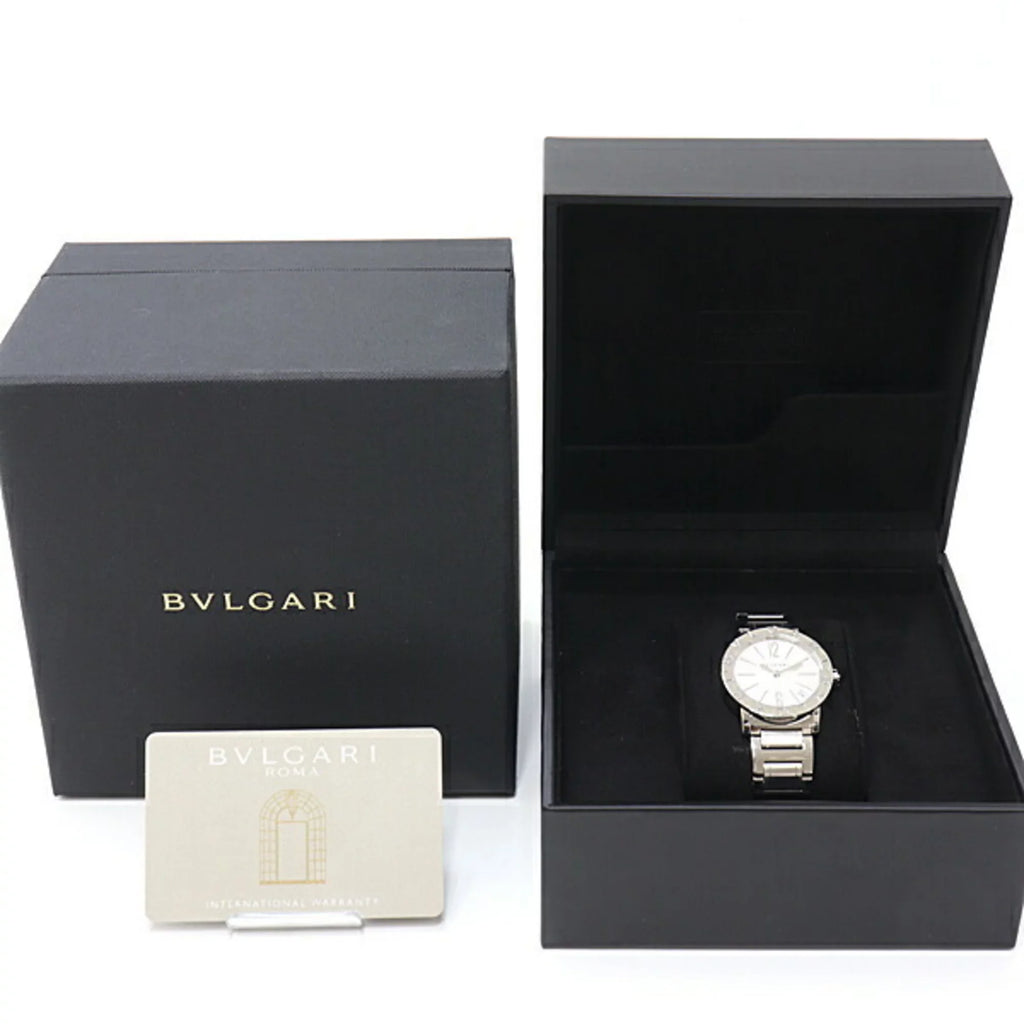 Pre-Owned BVLGARI Bulgari Boys Watch BBL33WSSD White Shell Dial Automatic Winding (Like New)