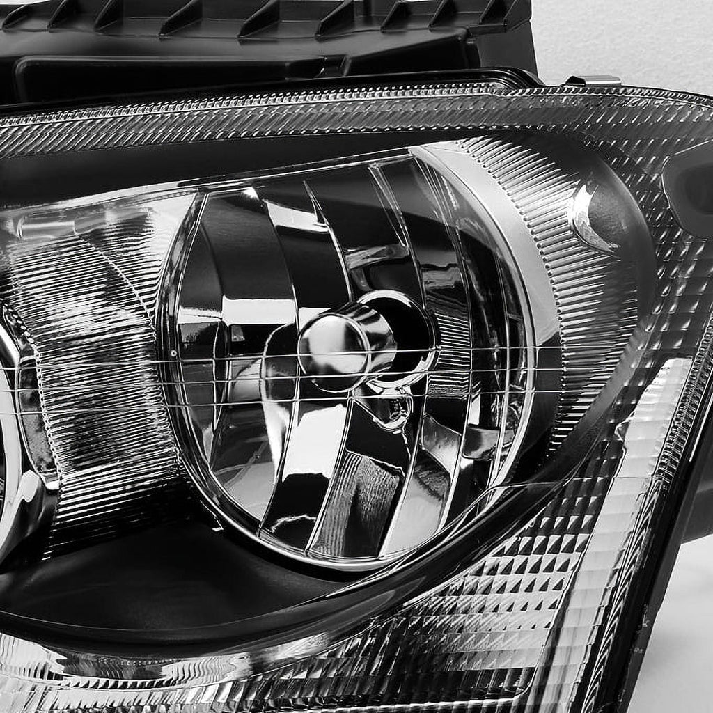 AKKON - For Chrysler Pacifica SUV Black Bezel Headlights Headlamp Front Lamps Replacement Left + Right Pair