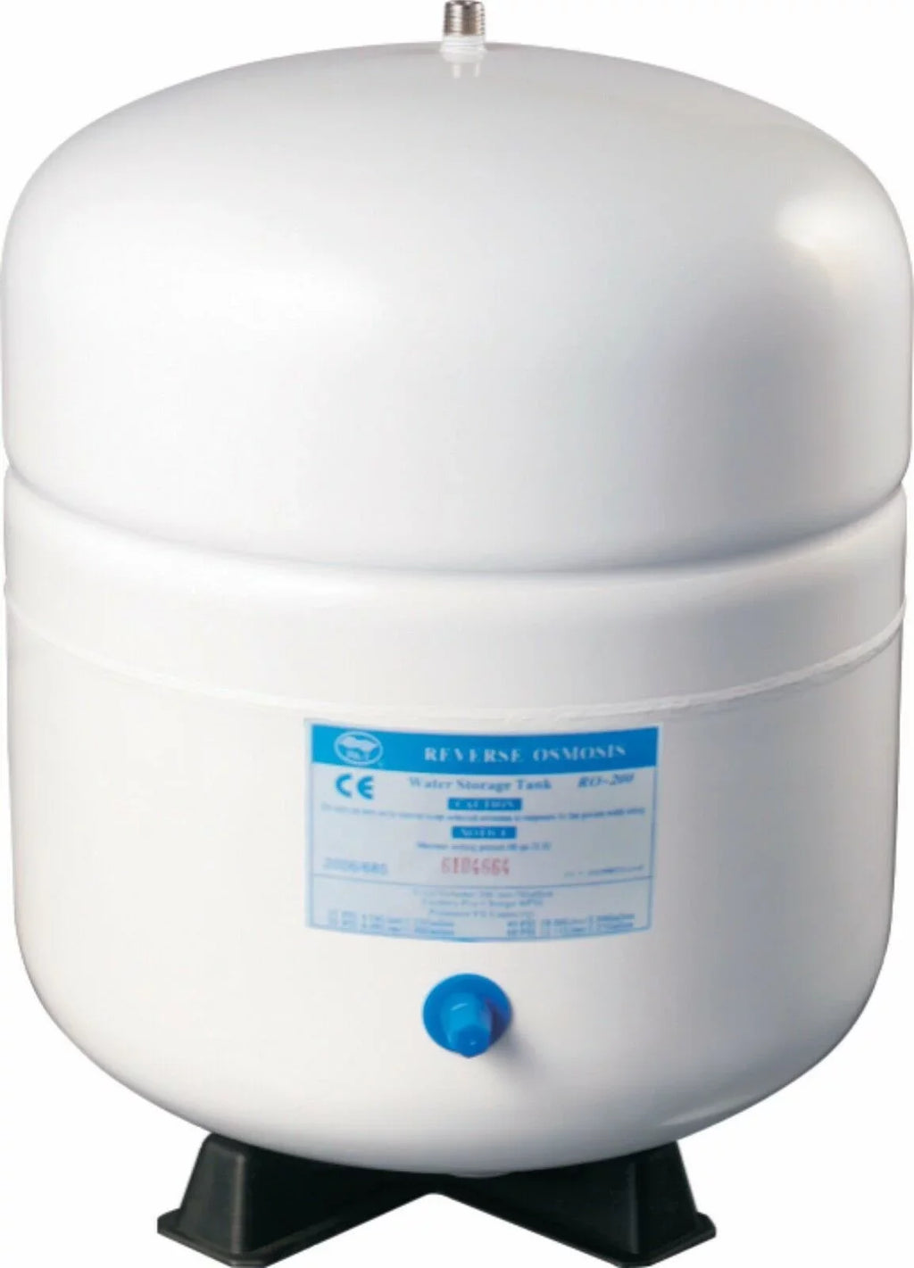 Bluonics Pressurized Storage Tank with Ball Valve for Reverse Osmosis RO Systems; 4 Gallon