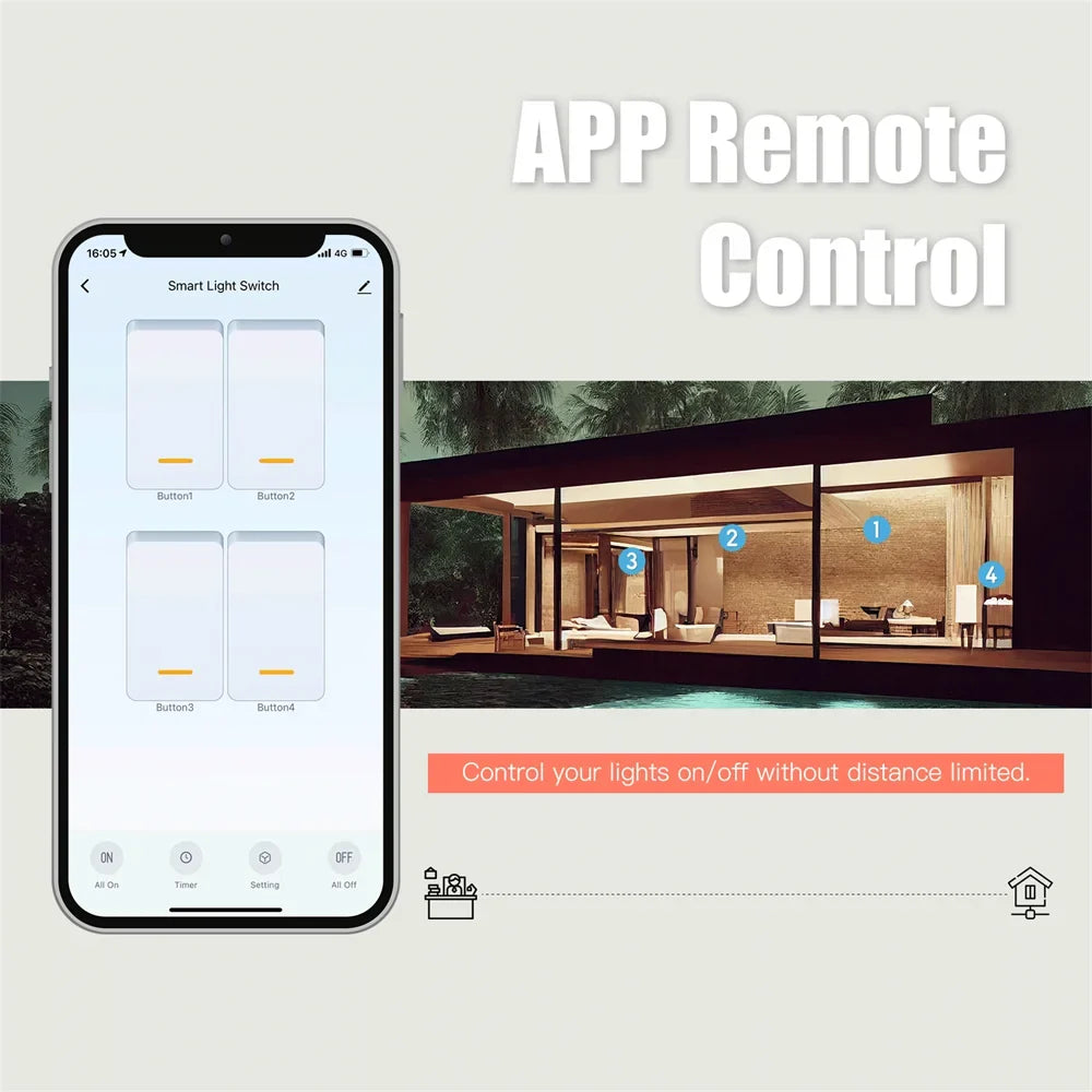 Carevas Switch;App Wireless Switch Switch Remote Switch Compatible With App Remote Compatible Switch App Remote With And Assistant With Voice Remote Voice Remote AndAnd / Assistant