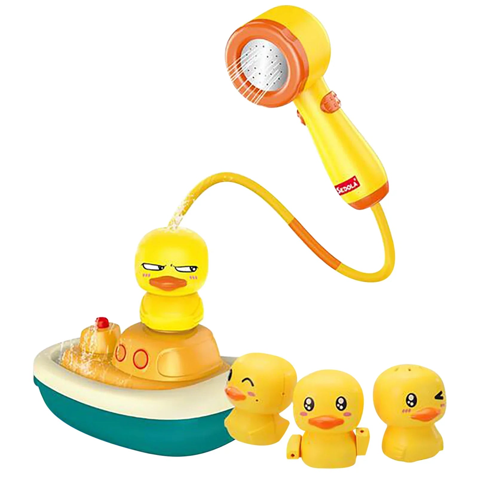 YHAIOGS Baby Shower TOys; Current-activated Apply TOys; 3 Kinds of Revolving Ship Ducks