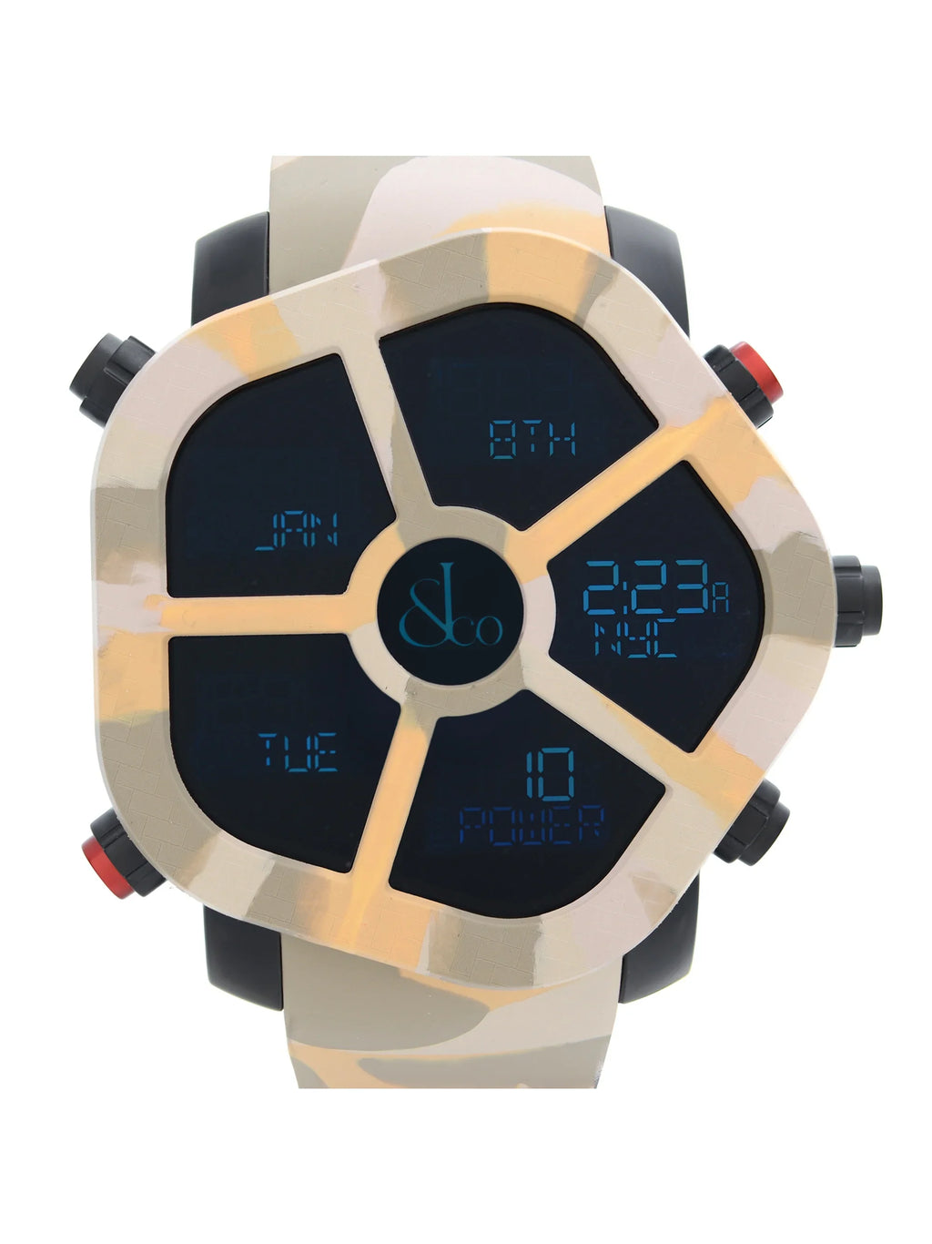Jacob & Co. Ghost Carbon Bezel Camouflage Quartz Mens Watch GH100.11.NS.PC.ANQ4D