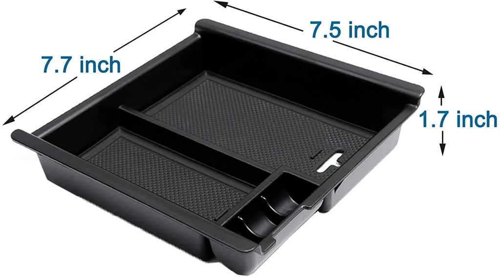 JDMCAR Center Console Tray Organizer Compatible with Toyota Tacoma Accessories 2016-2022 2023; Armrest Insert Container ABS Material Secondary Storage Box