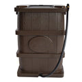 FCMP Outdoor WG4000 45 Gallon Wood Grain Rain Catcher Barrel; Brown