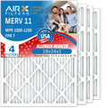 18x24x1 Air Filter MERV 11 Comparable to MPR 1000; MPR 1200 & FPR 7 Electrostatic Pleated Air Conditioner Filter 4 Pack HVAC Premium USA Made 18x24x1 Furnace Filters by AIRX FILTERS WICKED CLEAN AIR.