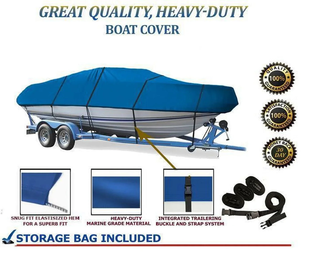 BLUE; GREAT QUALITY BOAT COVER Compatible for GREGOR SUPER SEAHAWK 20 I/O 1999 Great Quality