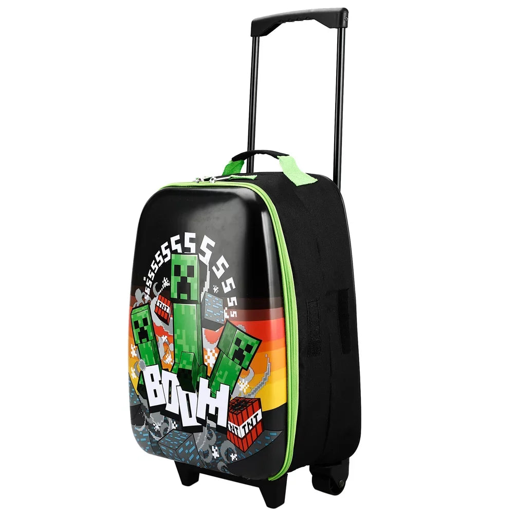 Minecraft Collapsible 16" Hard Case Youth Rolling Luggage