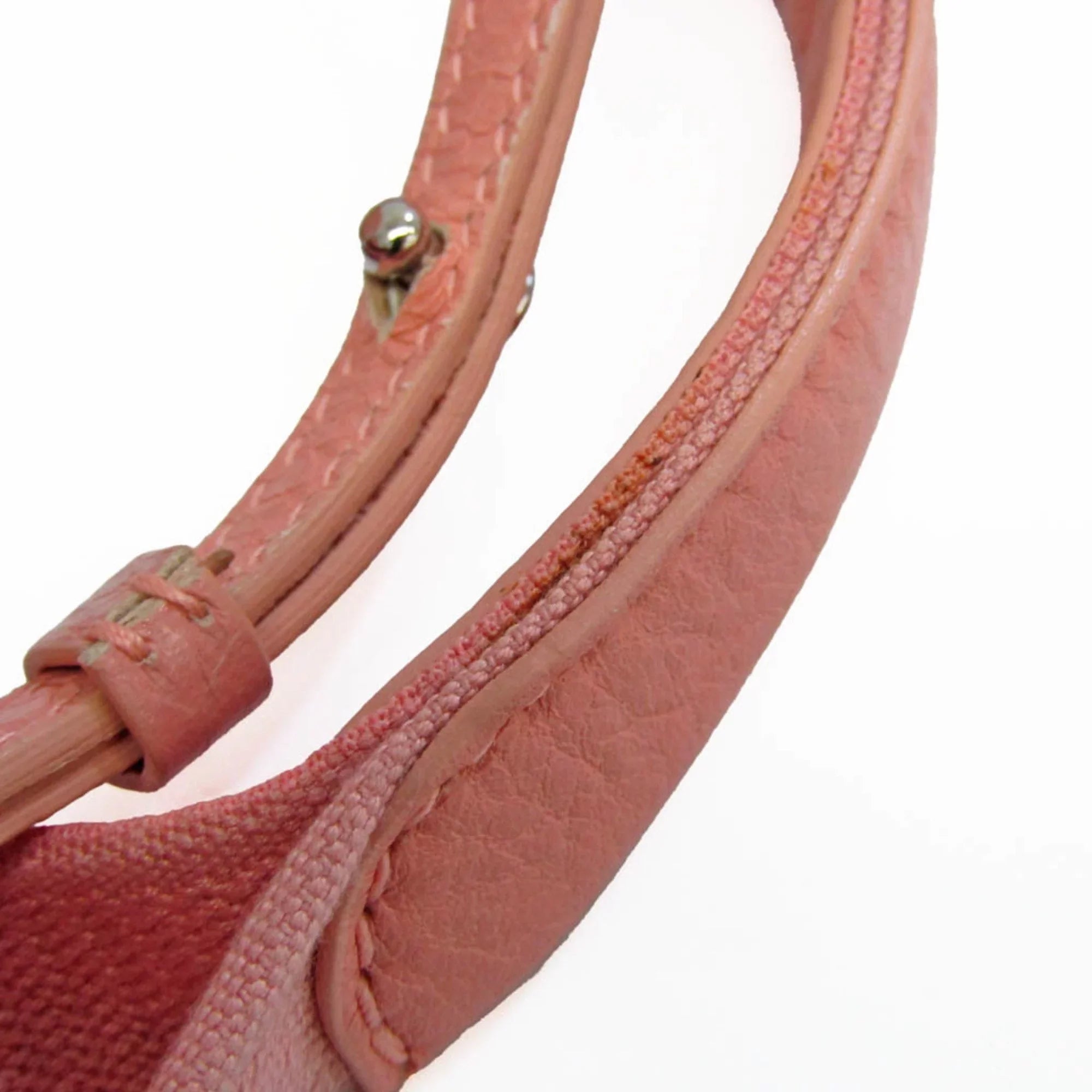 Pre-Owned Balenciaga Navy Cabas XS 390346 Women's Canvas;Leather Handbag;Shoulder Bag Light Pink (Good)